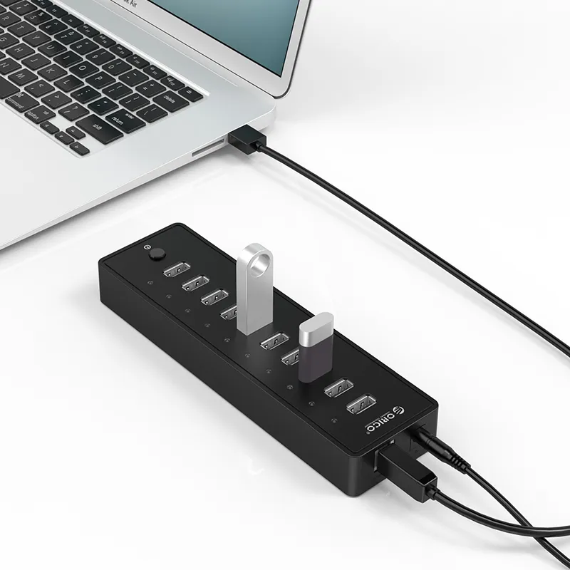 Orico USB 10-port HUB with power adapter - P10-U2-V1-EU-BK, photo 2
