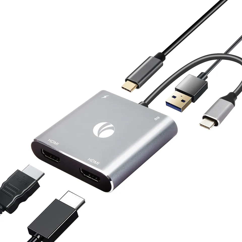 VCom Docking Station USB-C 4-in-1 - CU450S - HDMI x 2, USB2.0, USB-C PD3.0 100W, MST, photo 2