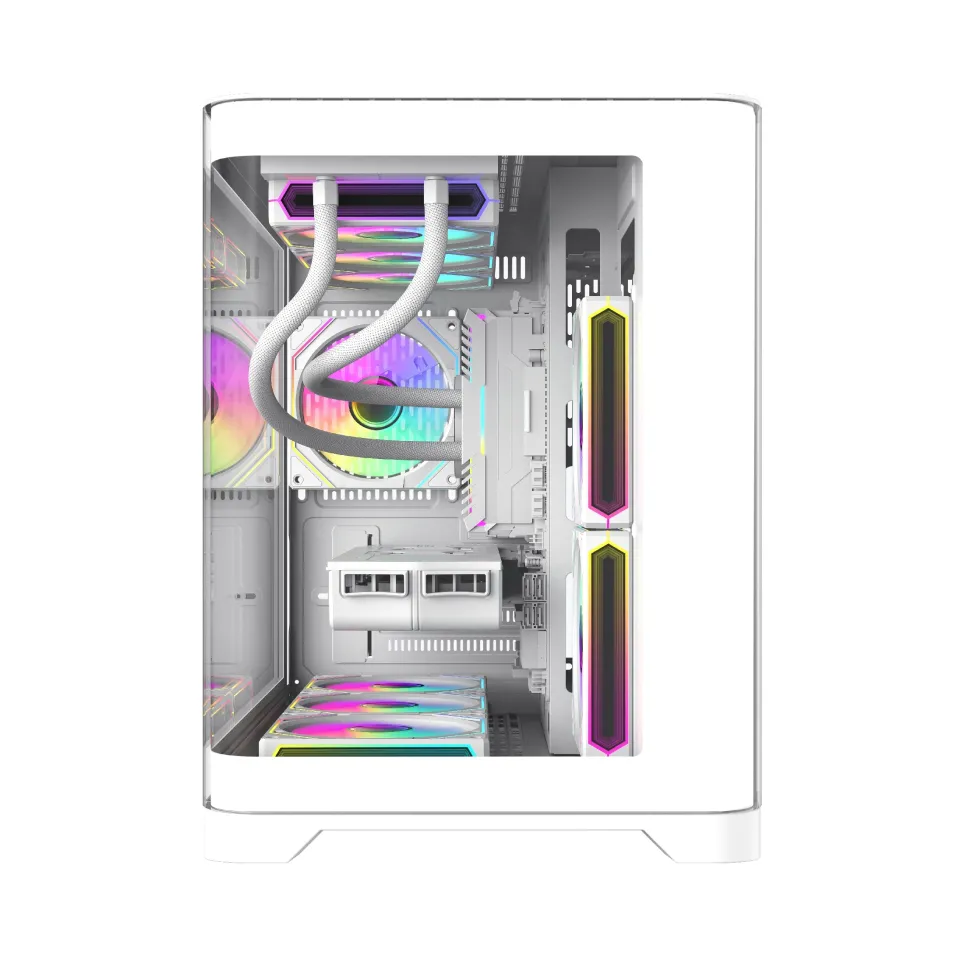 Gamemax Case mATX - HYPE-M White - 3 x 120 mm Addressable RGB fans, foto 2