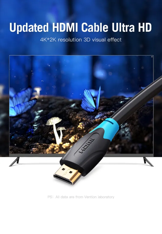 Vention HDMI v2.0 M / M 4K/60Hz Gold - 5M Black - AACBJ, photo 3