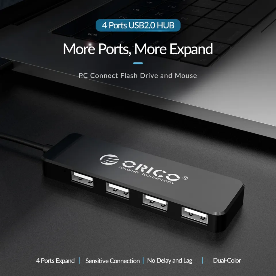Orico USB2.0 HUB 4 port Black - FL01-BK, foto 6