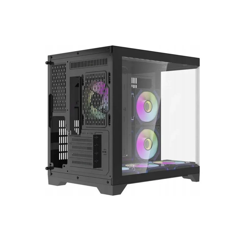 Aigo Open box item - Case mATX - FT418 Black - 6 x 120 mm A-RGB fans included, foto 3
