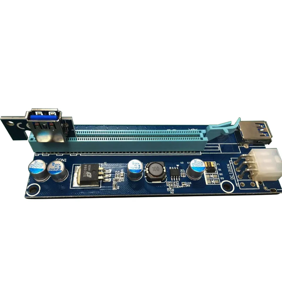 Makki Mining Riser/Extender PCI Express 1x to 16x v.1701A - 470uf - MAKKI-SR1701A-470, photo 2