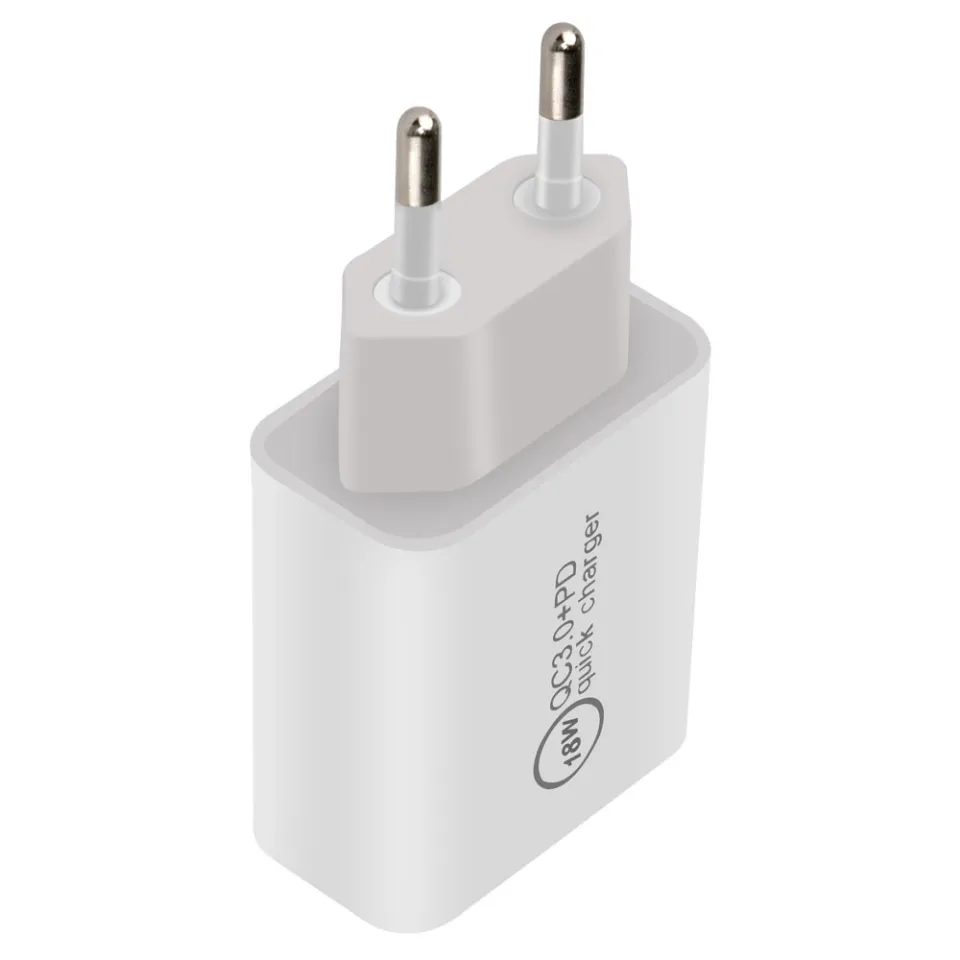 Makki Fast Charger Wall - QC3.0 + Power Distribution Type-C 18W White - MAKKI-PQ18W-WH, photo 2