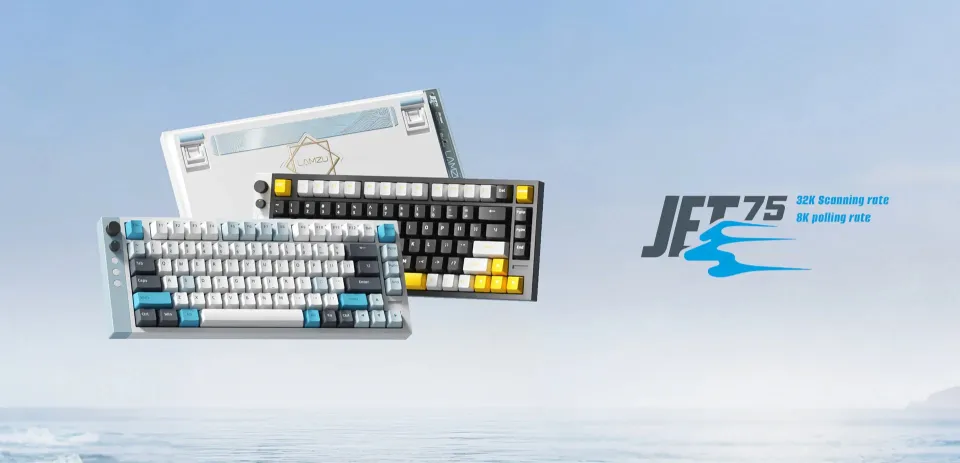 Lamzu Professional Gaming Mechanical Keyboard JET 75 - 8K, Magnetic Gateron Jade Switches - Black/Yellow, photo 5