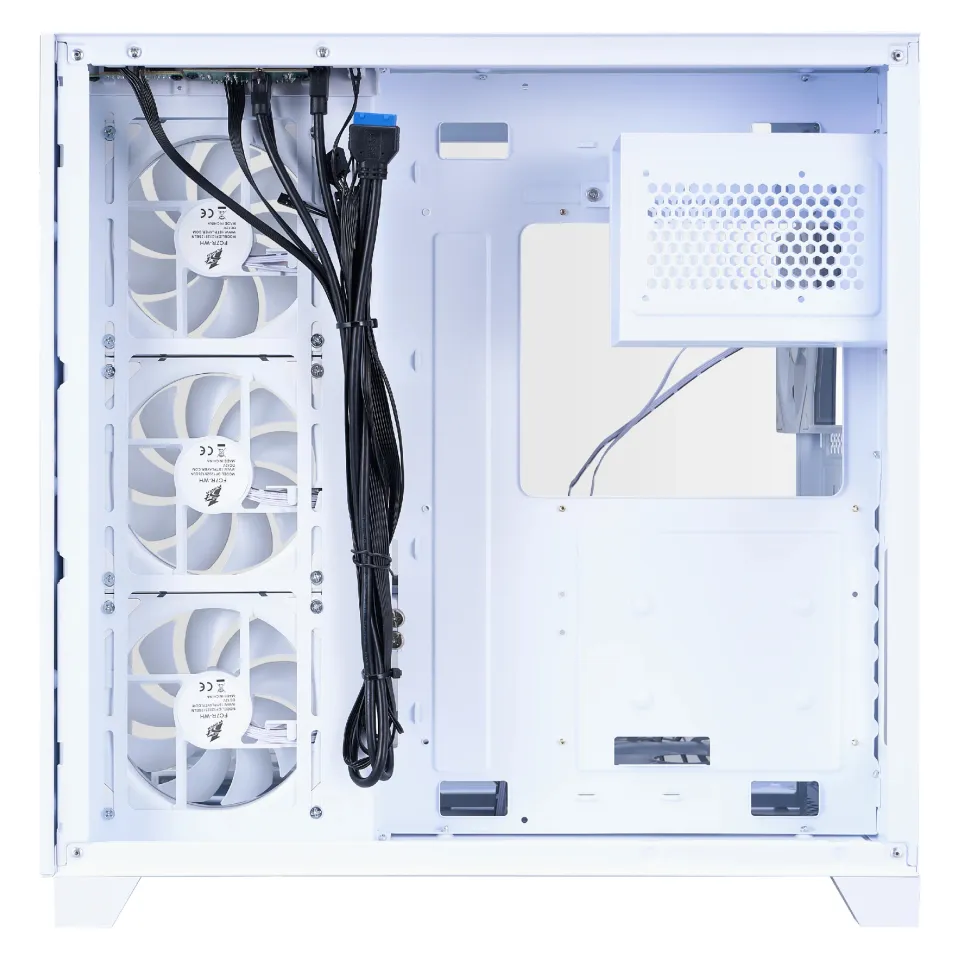 1stPlayer Case ATX - MEGAVIEW MV8 White - 7 x 120 mm A-RGB fans included, photo 5