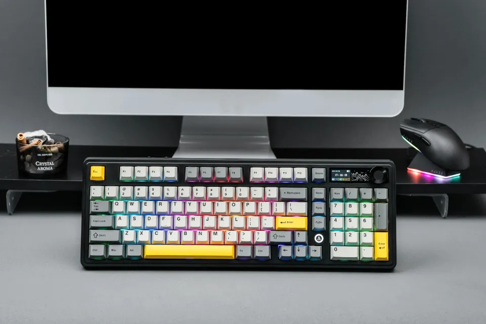 Ajazz Wireless Gaming Mechanical Keyboard AK980 V2 - Gift Switch [Linear] (English US), Purple, White, Blue, foto 5