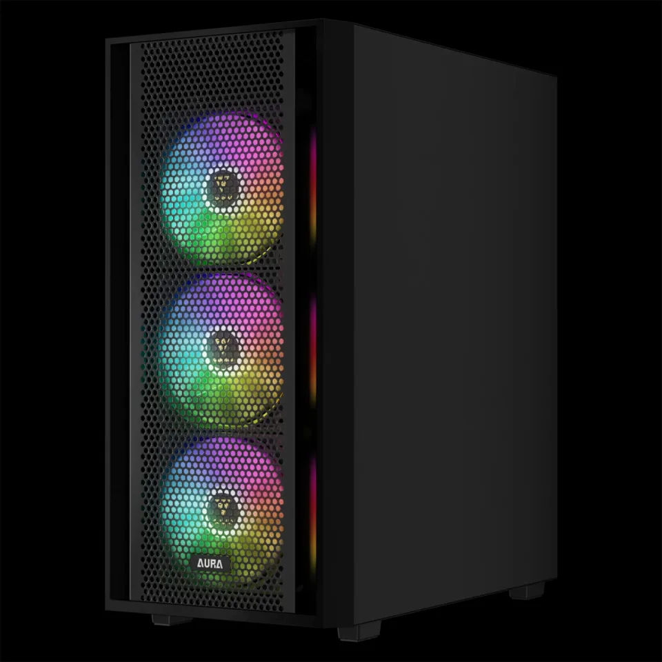 Gamdias Case ATX - AURA GC2 Elite - Mesh, RGB, Tempered Glass, foto 6
