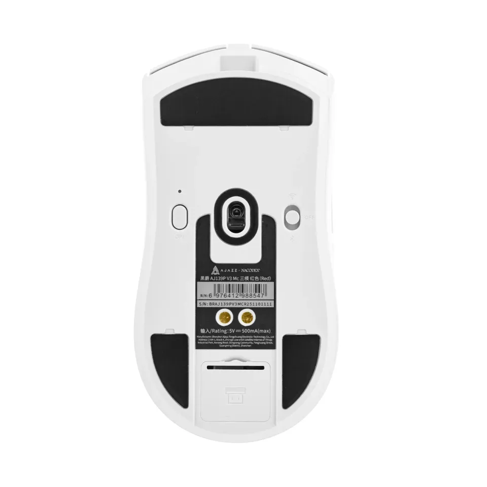 Ajazz AJ139P V3 MC - Wireless Gaming Mouse - 1K, Magnetic Charging Dock, White, photo 4