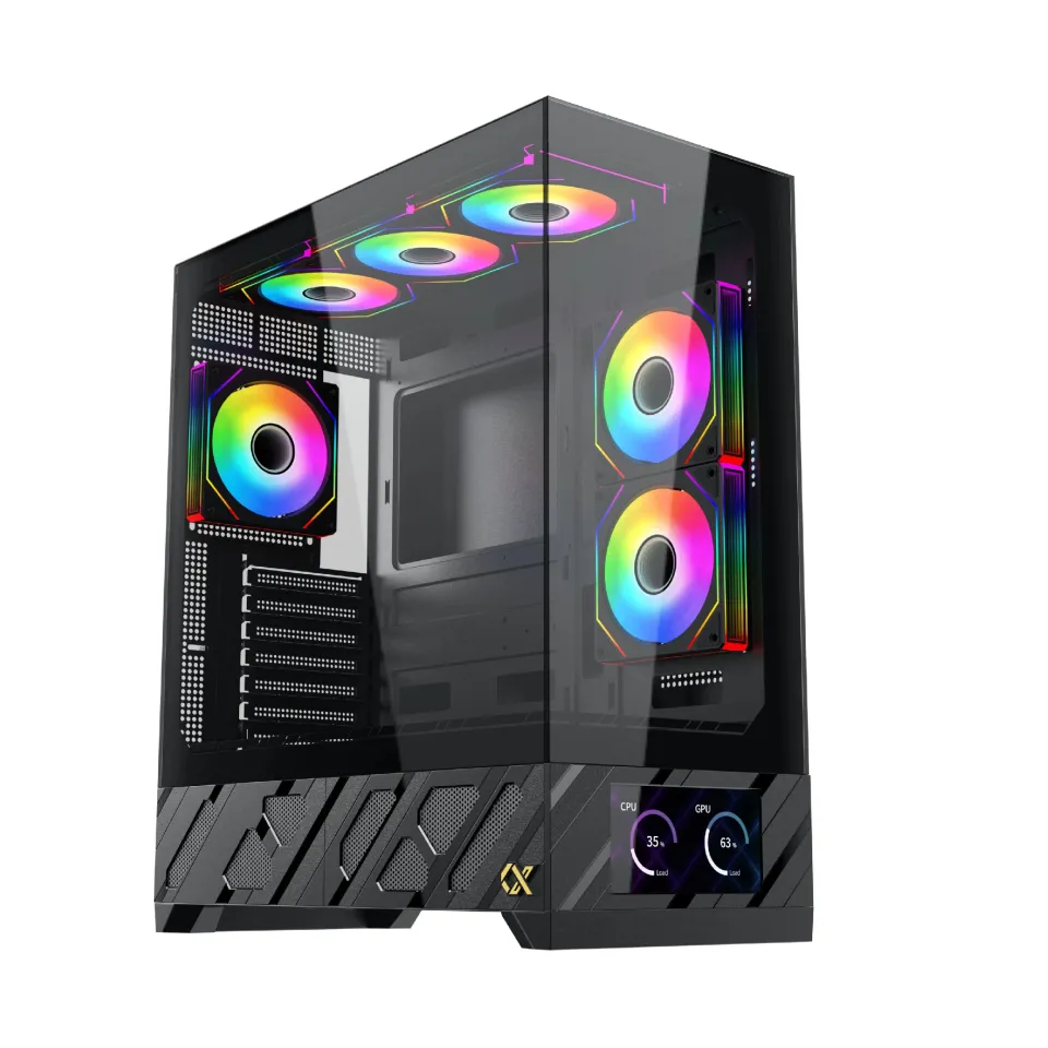 Xigmatek Case E-ATX - Alphard Pro - 6 inch LCD Display, 6 ARGB Fans, foto 2