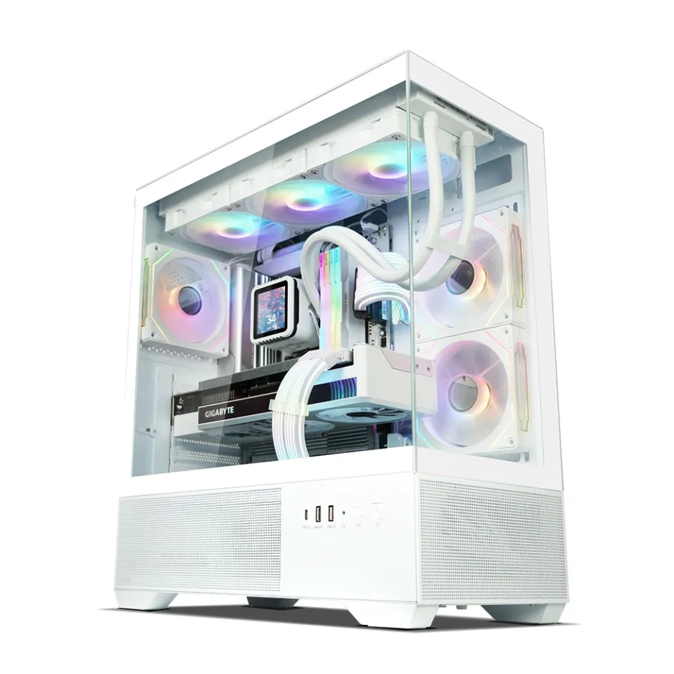 Zalman Case ATX - Chronix WHITE V2 - 3 x 120 mm A-RGB, USB-C, Tempered Glass, photo 3