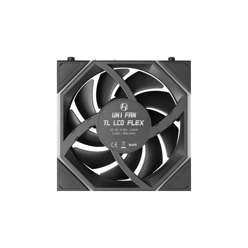 Lian Li Fan 120mm - UNI FAN TL LCD FLEX - Black, Reverse, photo 4