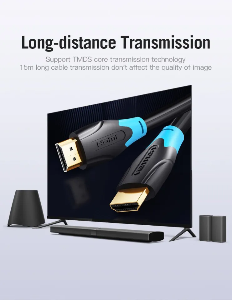 Vention HDMI v2.0 M / M 4K/60Hz Gold - 5M Black - AACBJ, photo 6