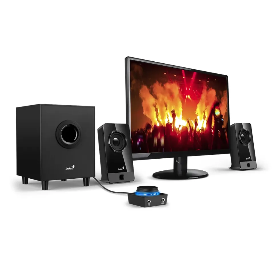 Genius Speakers 2.1 - SW-2.1 300X - 10W RMS, Black, photo 2