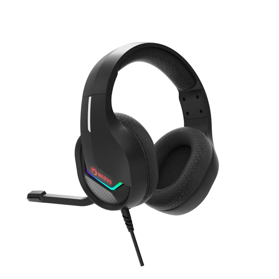 Marvo Gaming Headphones H8618 Black - 50mm, USB, RGB, foto 6