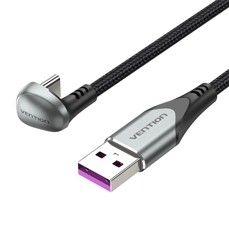 Vention USB 3.1 Type-C / USB 2.0 AM - 1.5M Black U-Shaped, Aluminum Alloy 5A - COHHG