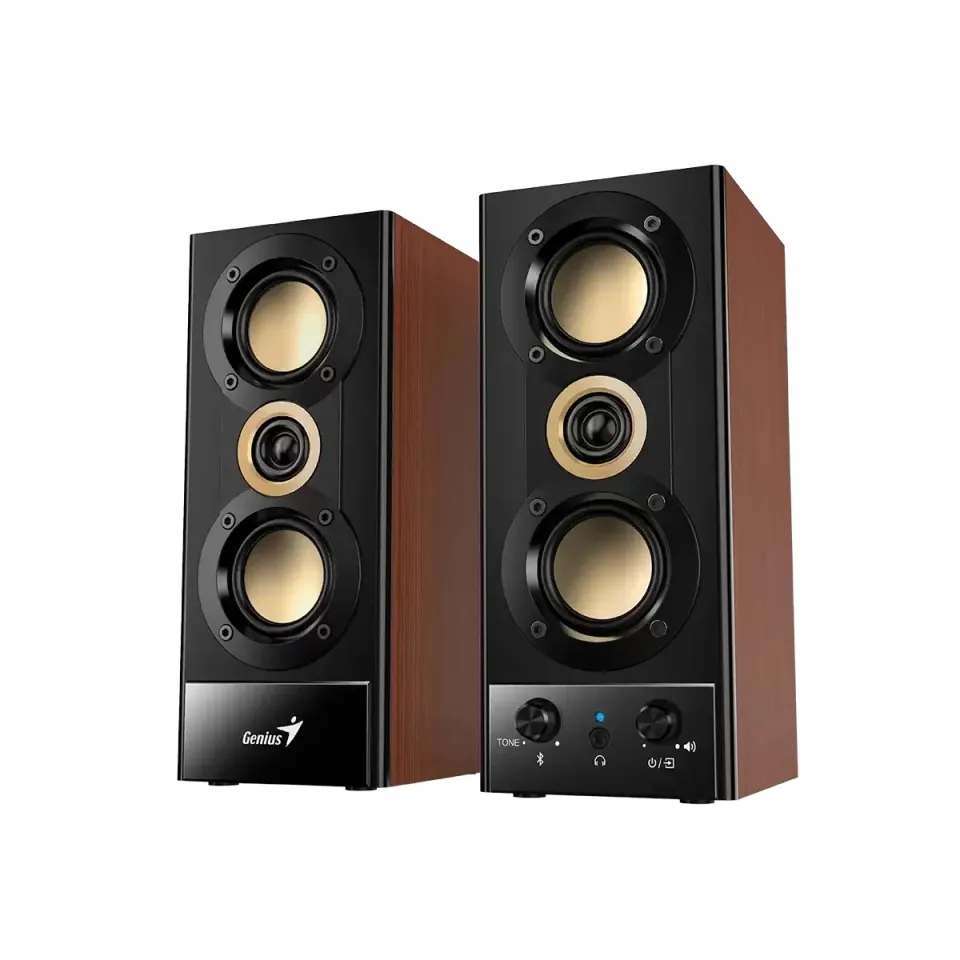 Genius Speakers 2.0 - SP-HF800BT - 20W RMS, Bluetooth 5.3, Wood