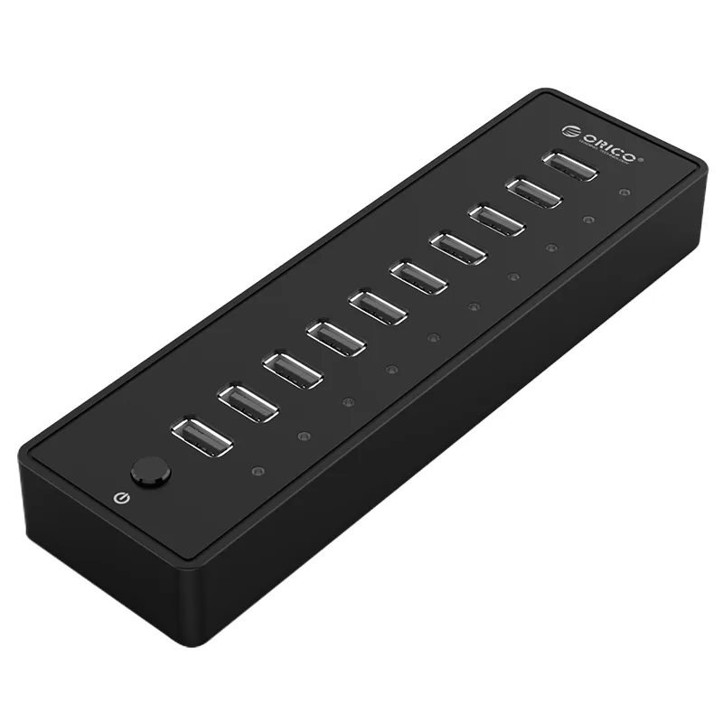 Orico USB 10-port HUB with power adapter - P10-U2-V1-EU-BK