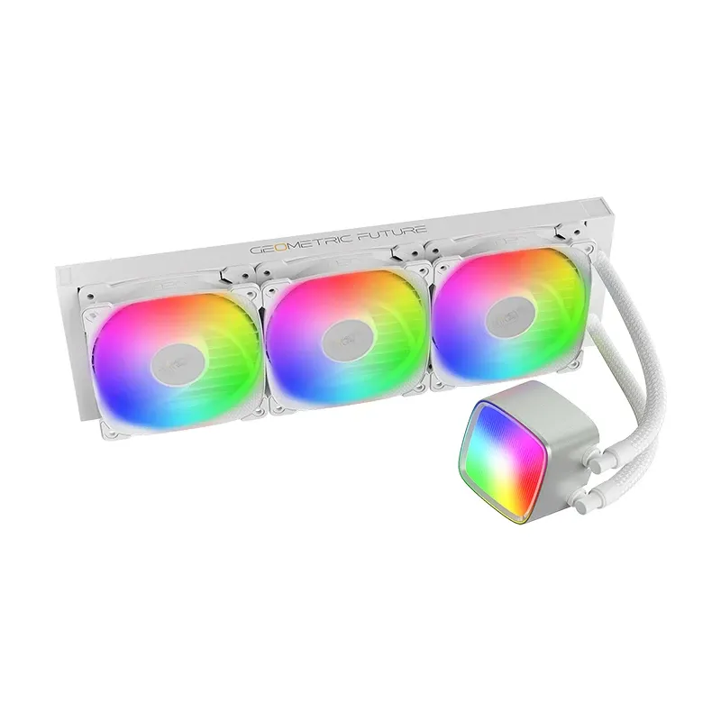 Geometric Future Water Cooling - Eskimo Pro 360 White - Addressable RGB, LGA1851/AM5, photo 3