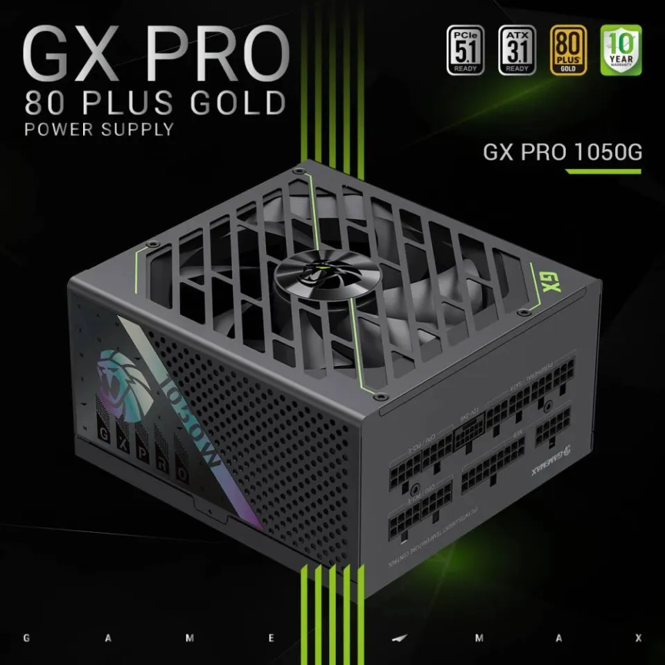 Gamemax PSU ATX 3.1 1050W Gold, Full Modular - GX PRO 1050G, photo 5