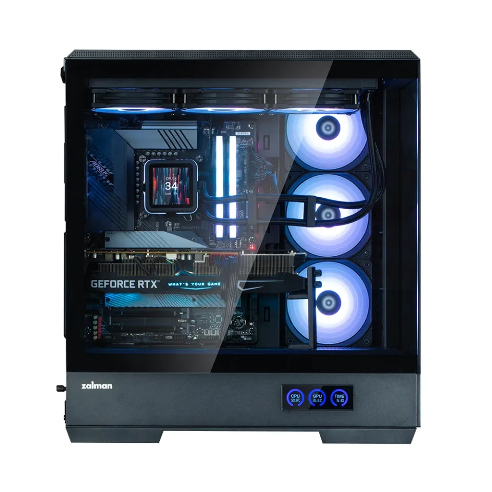 Zalman Case ATX - P50 DS Black - Digital Display, Addressable RGB, photo 5