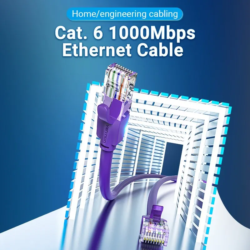 Vention LAN UTP Cat.6 Patch Cable - 1M Purple - IBEVF, photo 2
