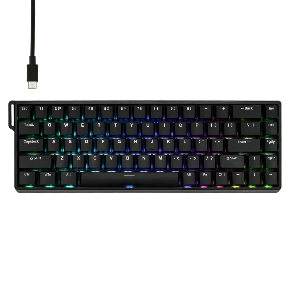 Aula Gaming Mechanical Keyboard WIN68 HE 8K - Greywood Magnetic Switch [Linear] (English US), Black, foto 3
