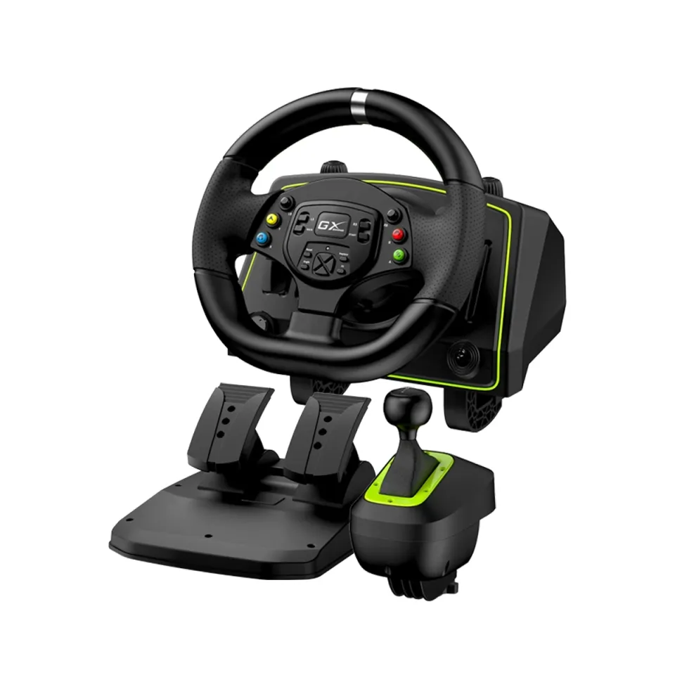 Genius Racing Wheel with pedals SpeedMaster X2 - Gear shifter, Pedals, Dual-motor vibration