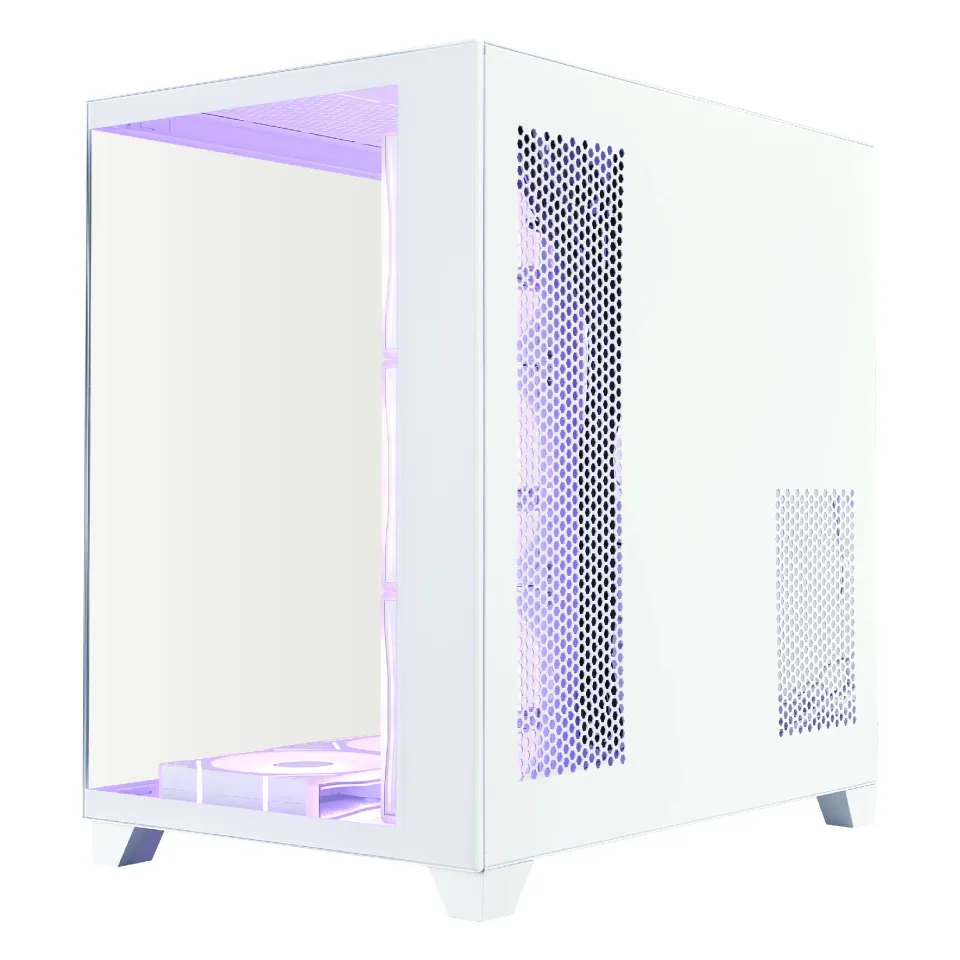 1stPlayer Case ATX - MEGAVIEW MV8 White - 7 x 120 mm A-RGB fans included, photo 3