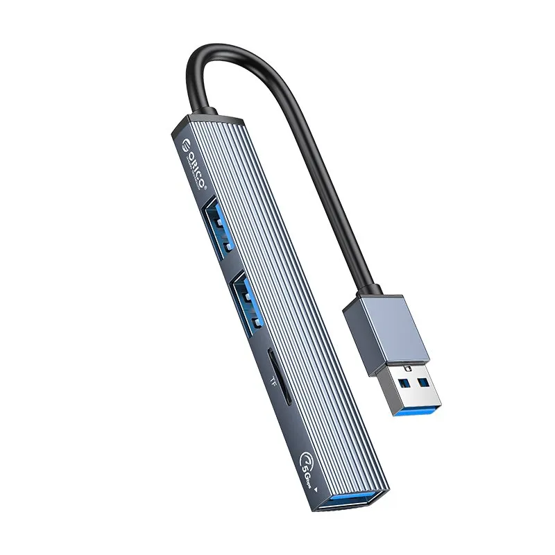 Orico USB3.0/2.0 HUB 3 port + card reader, Aluminum - AH-A12F-GY, foto 2