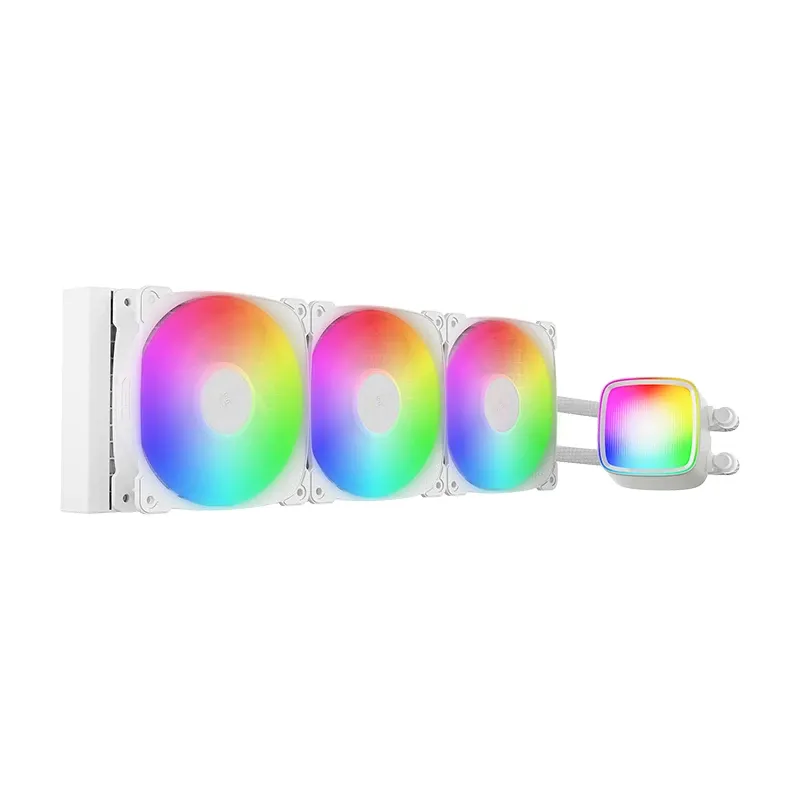 Geometric Future Water Cooling - Eskimo Pro 360 White - Addressable RGB, LGA1851/AM5