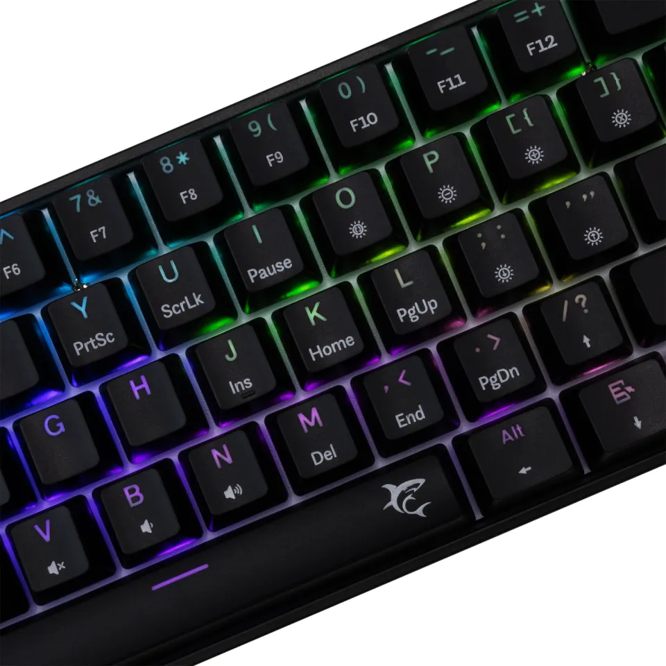 White Shark Gaming Mechanical Keyboard SHINOBI 2 - YUSYA 5P Blue Switches (English US), Black, photo 3