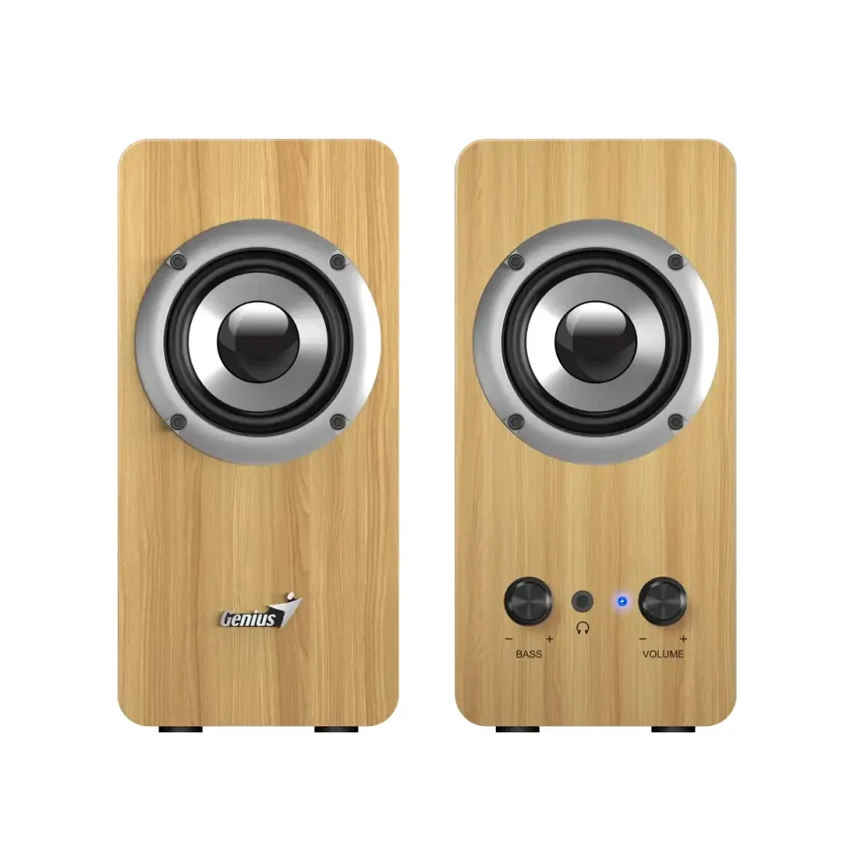 Genius Speakers 2.0 - SP-HF400 - 10W RMS, Pine Wood