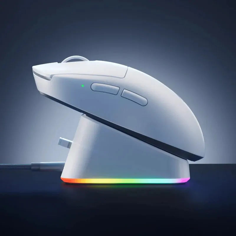 MCHOSE A7 V2 Ultra White - Wireless Gaming Mouse - Dual 8K, Omron Mechanical, photo 4