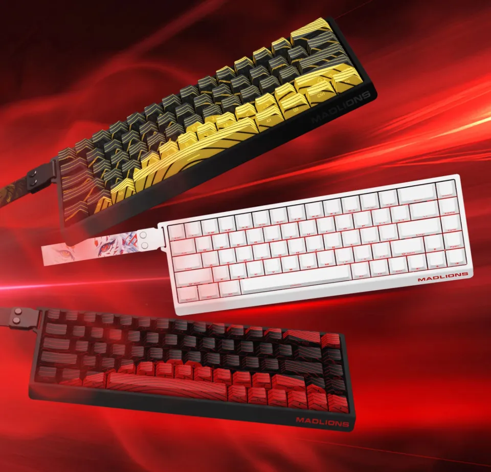 Madlions Professional Gaming Mechanical Keyboard MAD 68 HE RGB - 1K, Magnetic Amber Pro Switches - White, foto 2
