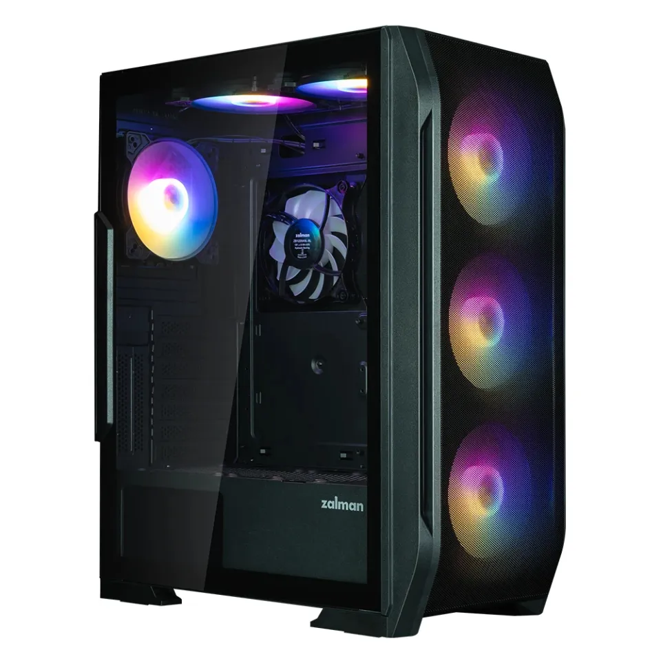 Zalman Case ATX - N7 PLUS - 7 fans included, Tempered Glass, photo 3