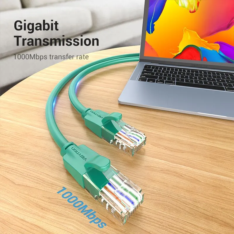 Vention LAN UTP Cat.6 Patch Cable - 2M Green - IBEGH, foto 2