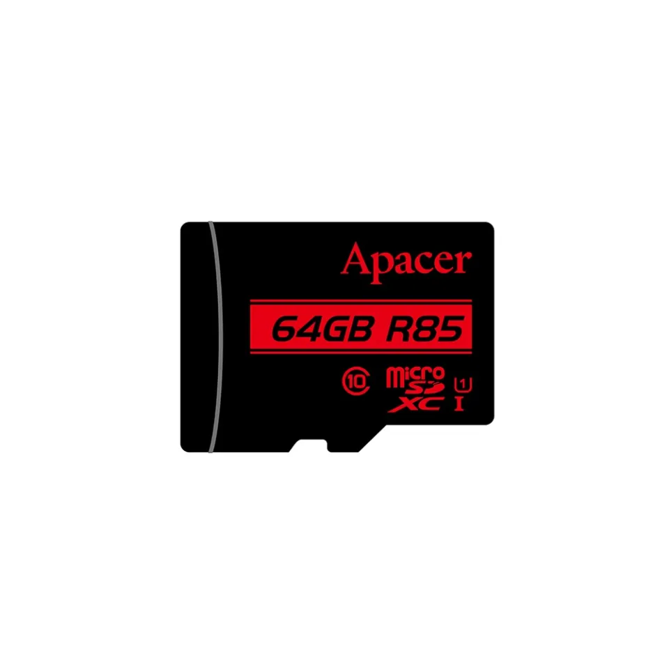 Apacer microSDXC 64GB UHS-I U1 R85 Class10, Adapter - AP64GMCSX10U5-R, photo 2