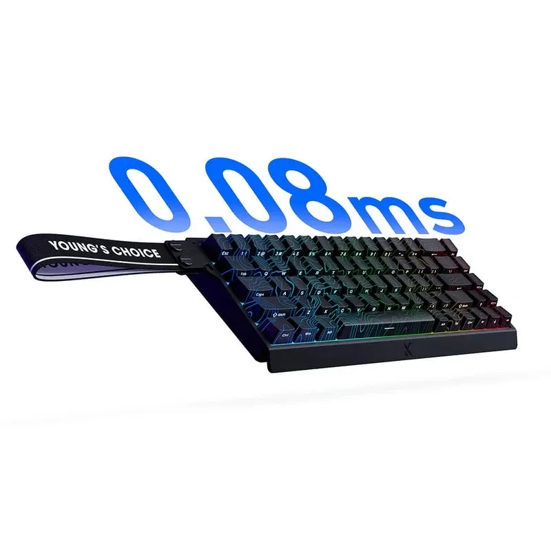 MCHOSE Gaming Mechanical Keyboard Ace 68 - 8K, Ice Blue Magnetic Switch [Linear] (English US), White, photo 4