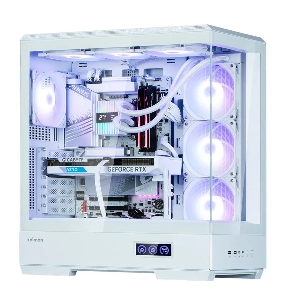 Zalman Case ATX - P50 DS White - Digital Display, Addressable RGB, photo 4