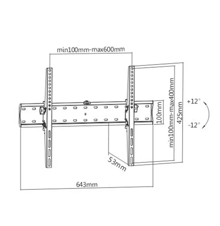 Gembird TV Mount - WM-70T-02 - 37"-70", 40 kg, photo 4