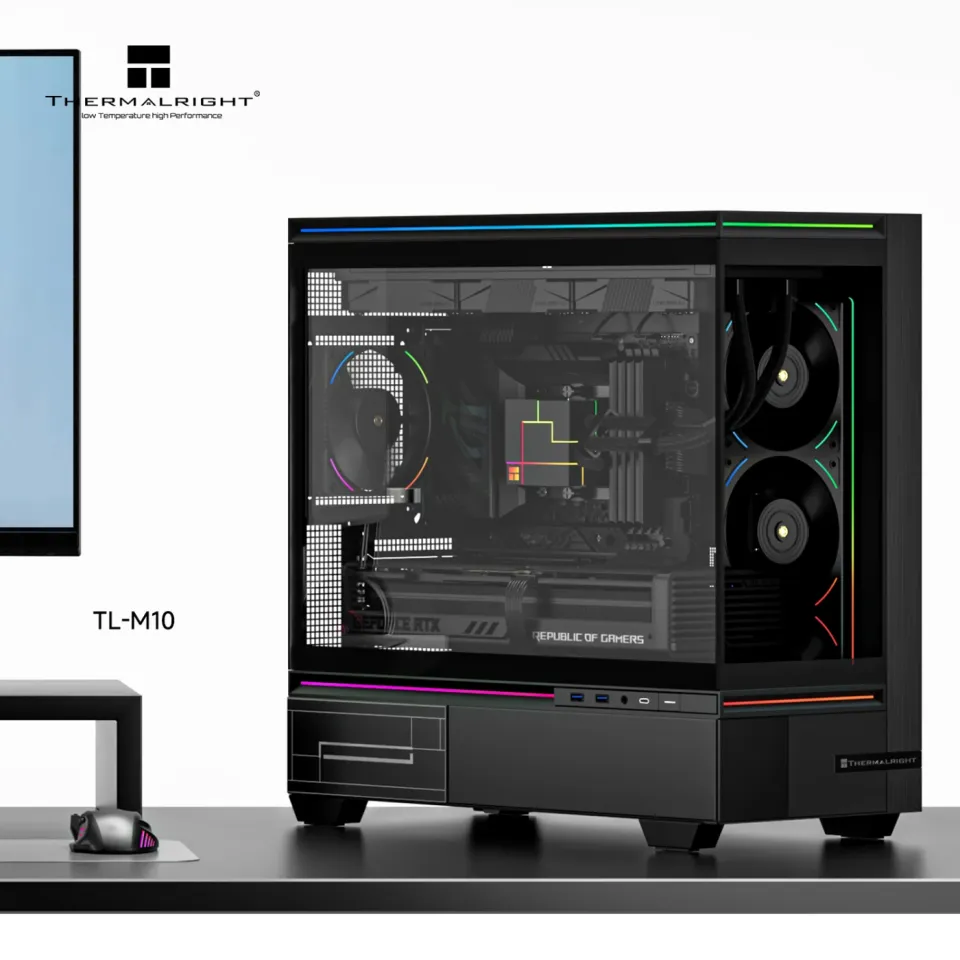 Thermalright Case mATX - TL-M10 Black - 4 x 120 mm ARGB included, USB-C, photo 2