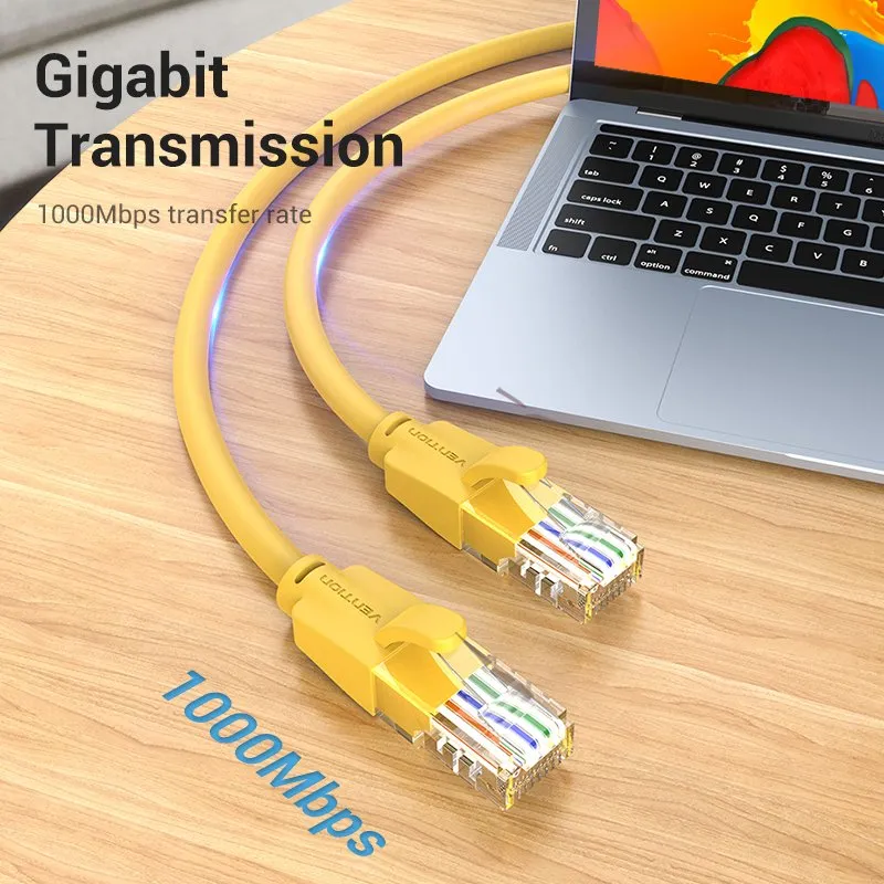 Vention LAN UTP Cat.6 Patch Cable - 2M Yellow - IBEYH, foto 2