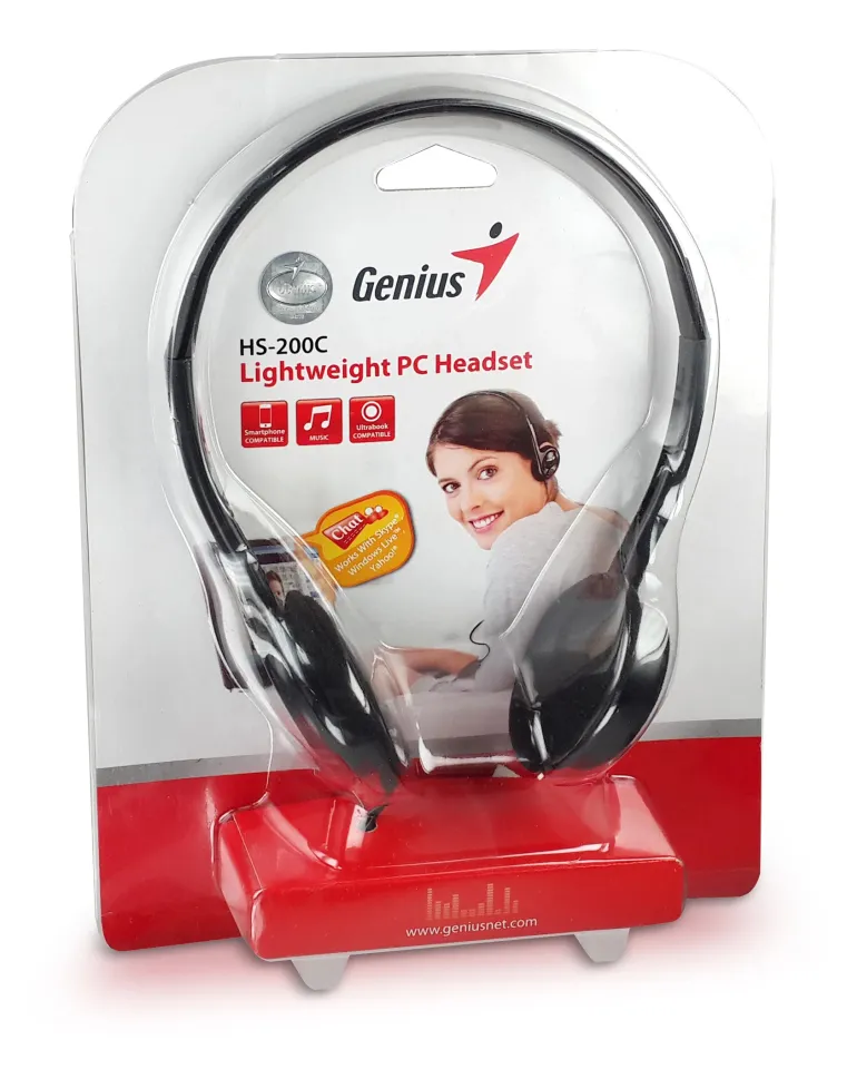 Genius Headset HS-200C - Lightweight, Black, photo 4