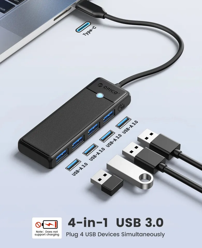 Orico USB3.1 HUB Type-C - 4 x USB3.0 - PAPW4A-C3-015-WH, photo 2
