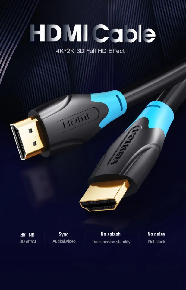 Vention HDMI v2.0 M / M 4K/60Hz Gold - 5M Black - AACBJ, photo 2