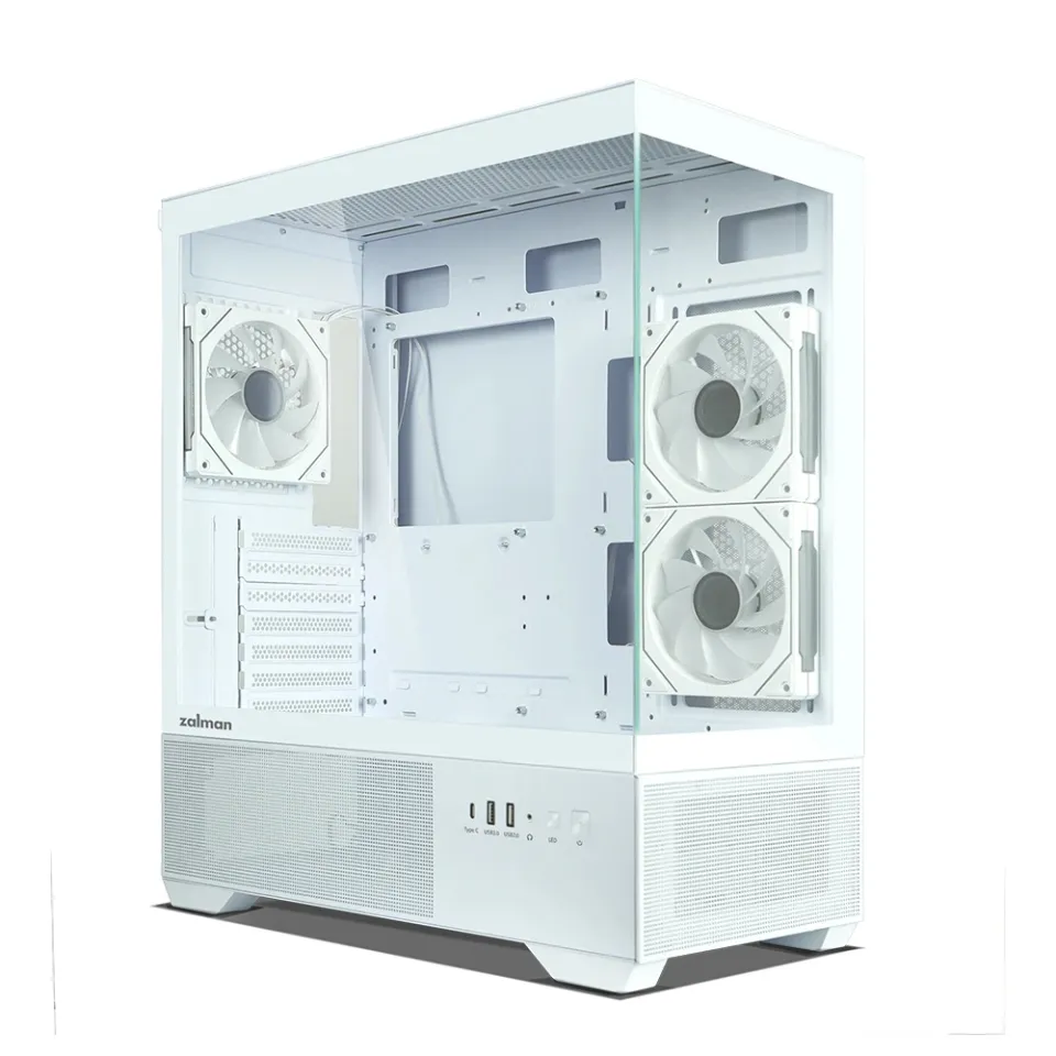 Zalman Case ATX - Chronix WHITE V2 - 3 x 120 mm A-RGB, USB-C, Tempered Glass, photo 5
