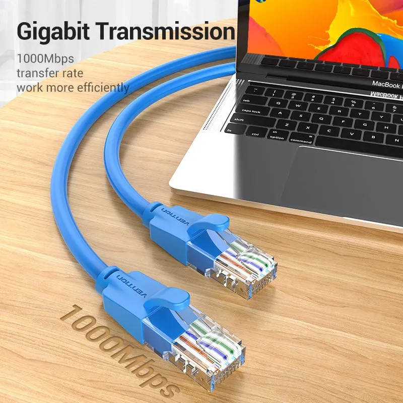 Vention LAN UTP Cat.6 Patch Cable - 0.5M Blue - IBELD, photo 3