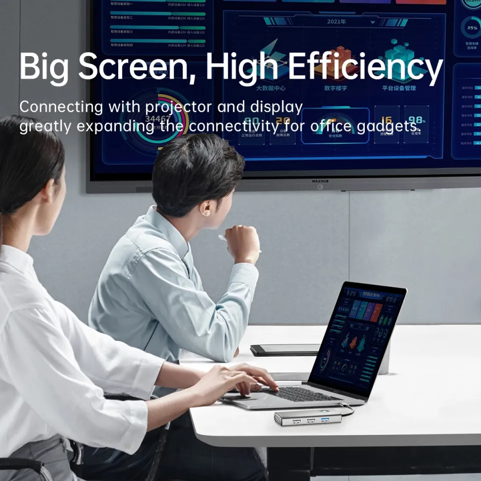 Orico Docking Station Type-C - PW11-6P-GY-EP - HDMI x 1, USB-C x 1, USB3.0 x 3, USB-C PD100W x 1, photo 5