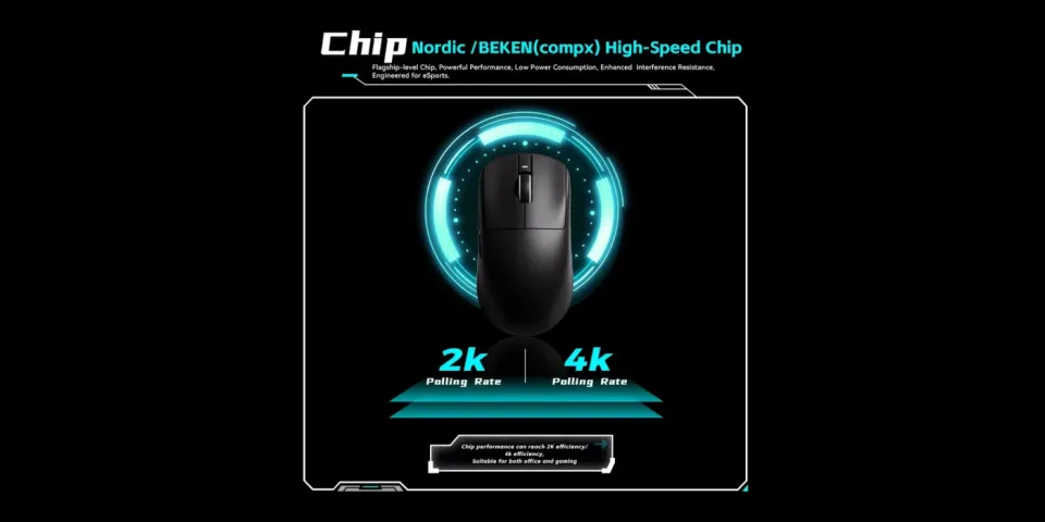 VXE Wireless Gaming Mouse Dragonfly R1 Pro Max 1K (4K compatible) - Kailh White Blade Switches, White, foto 5